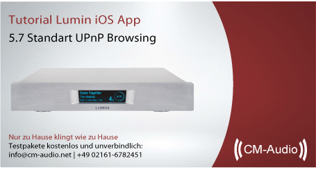 Lumin iOS App Benutzeranleitung 5.7 - Standart UPnP Browsing