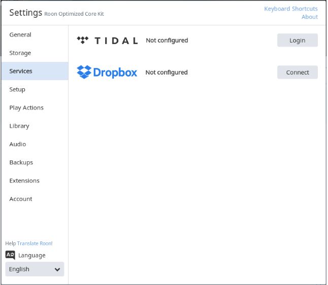 roon einstellungen tidal konfigurieren