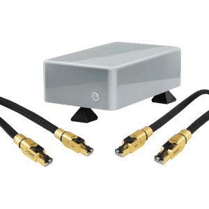 muon2 mit 0,75m und 1,5m LAN Kabel - silber